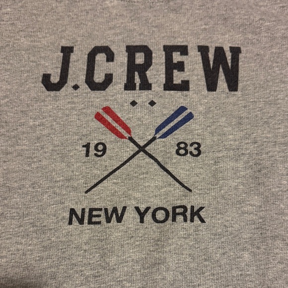 J. Crew Factory Heather Gray Oars New YorkLogo Sweatshirt - Picture 3 of 7